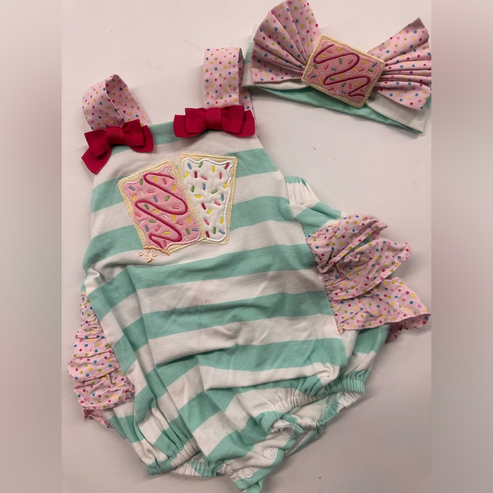Ricrac & Ruffles Poptart Roper + Headband/Hairclip